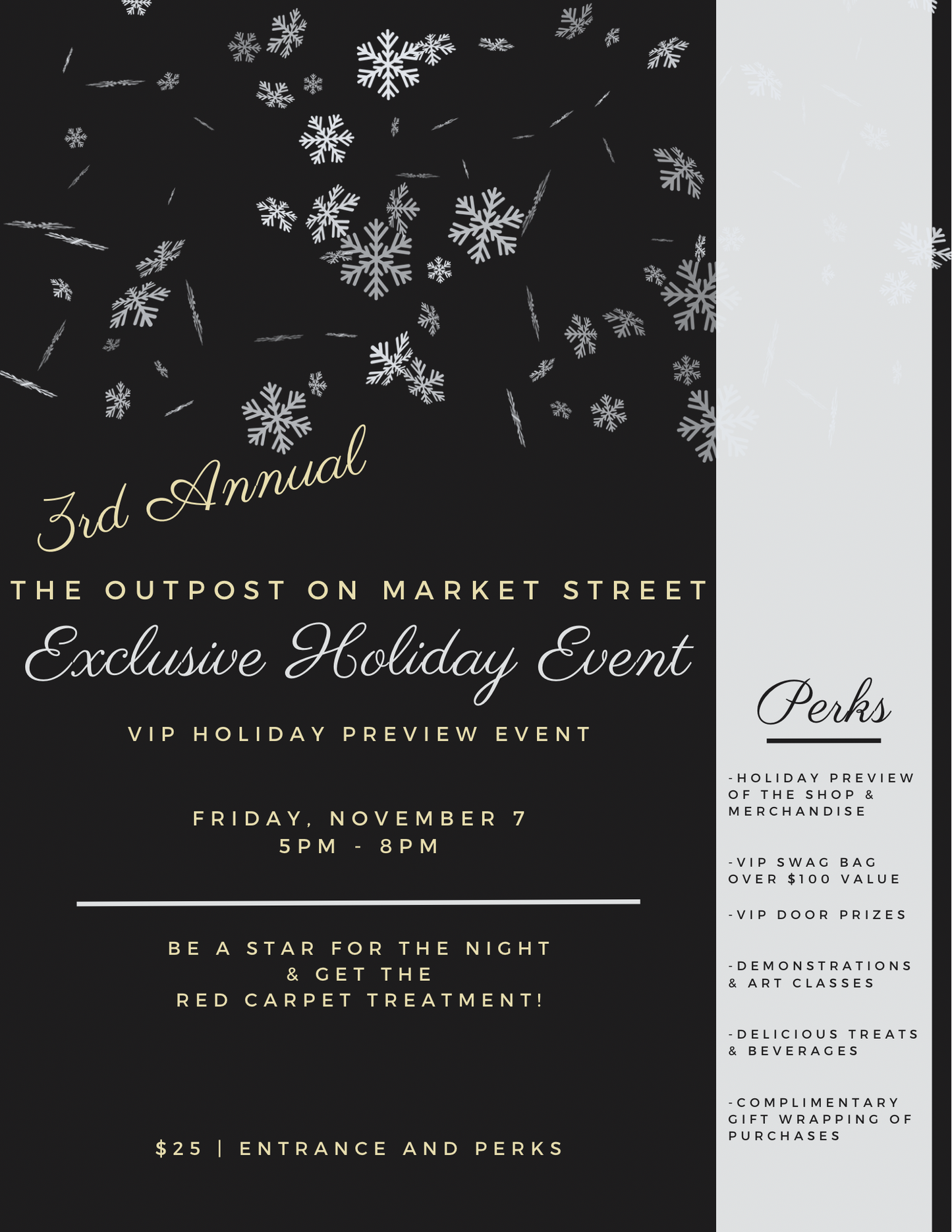 3rd Annual Exclusive Holiday VIP Event | Friday, Nov 7th @5pm-8pm